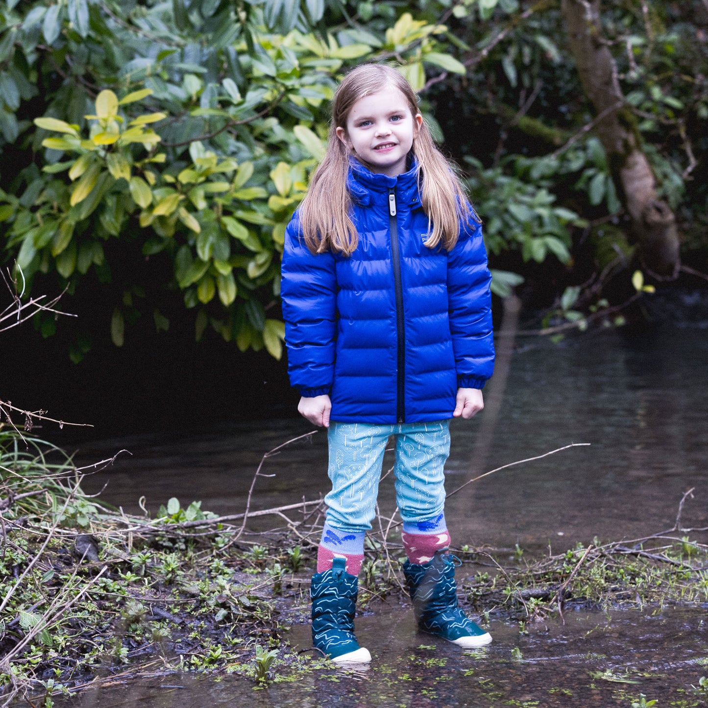 Waterproof Puffer Jacket Blue
