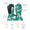 Ski Gloves Green Bird