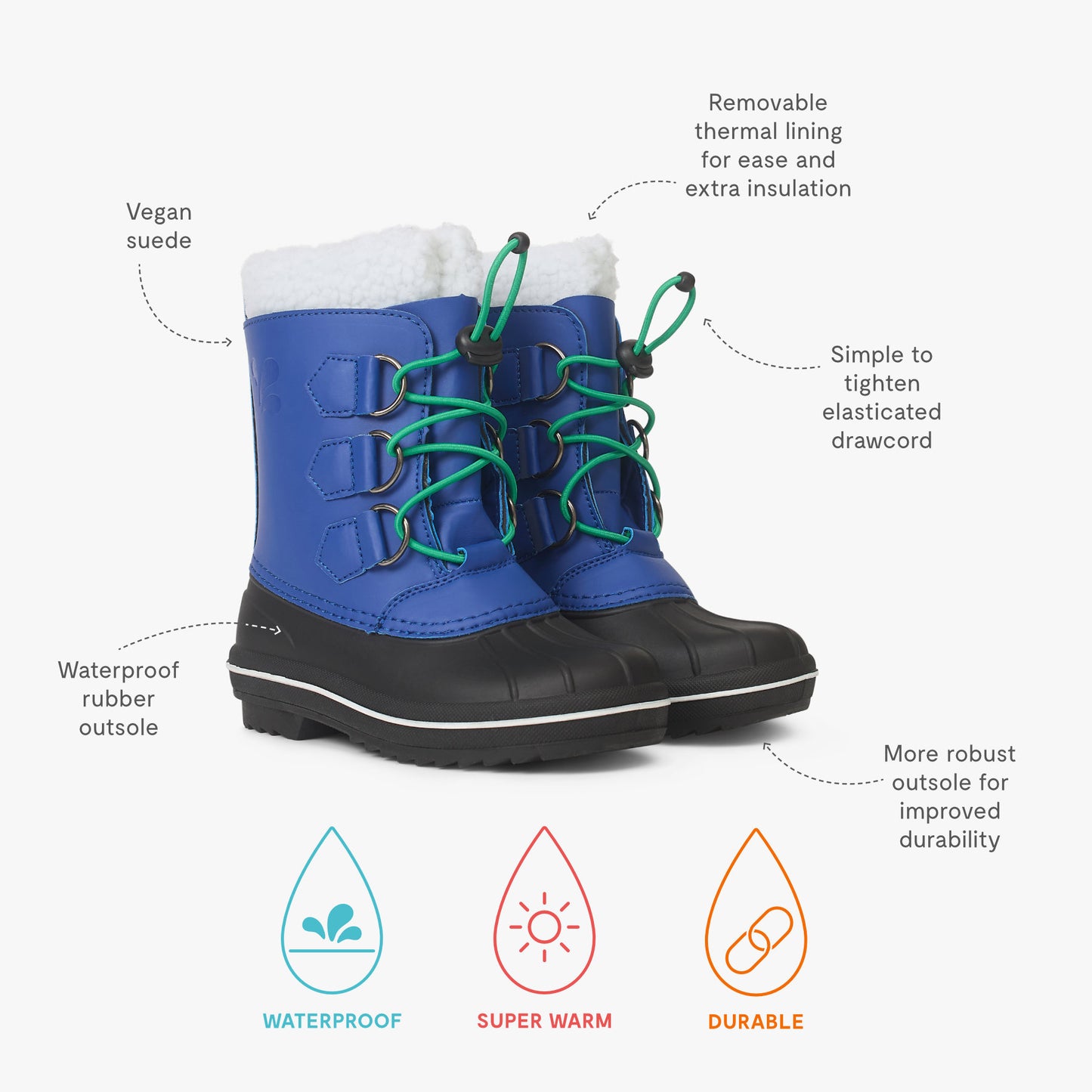 Snow Boots Blue - Muddy Puddles Children's Waterproofs
