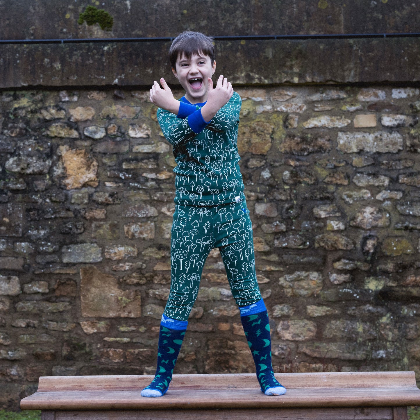 Puddlestomper Welly Socks Navy Moon