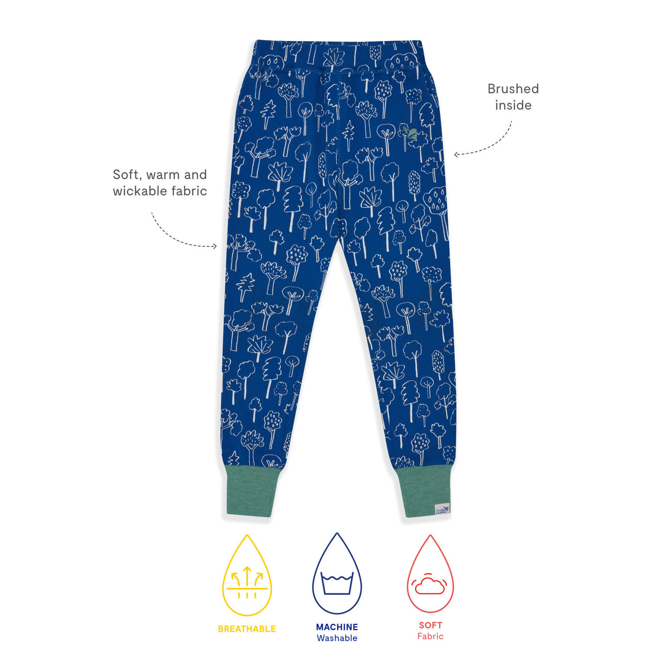 Kids Thermal Leggings Blue Forest Kids - Muddy Puddles