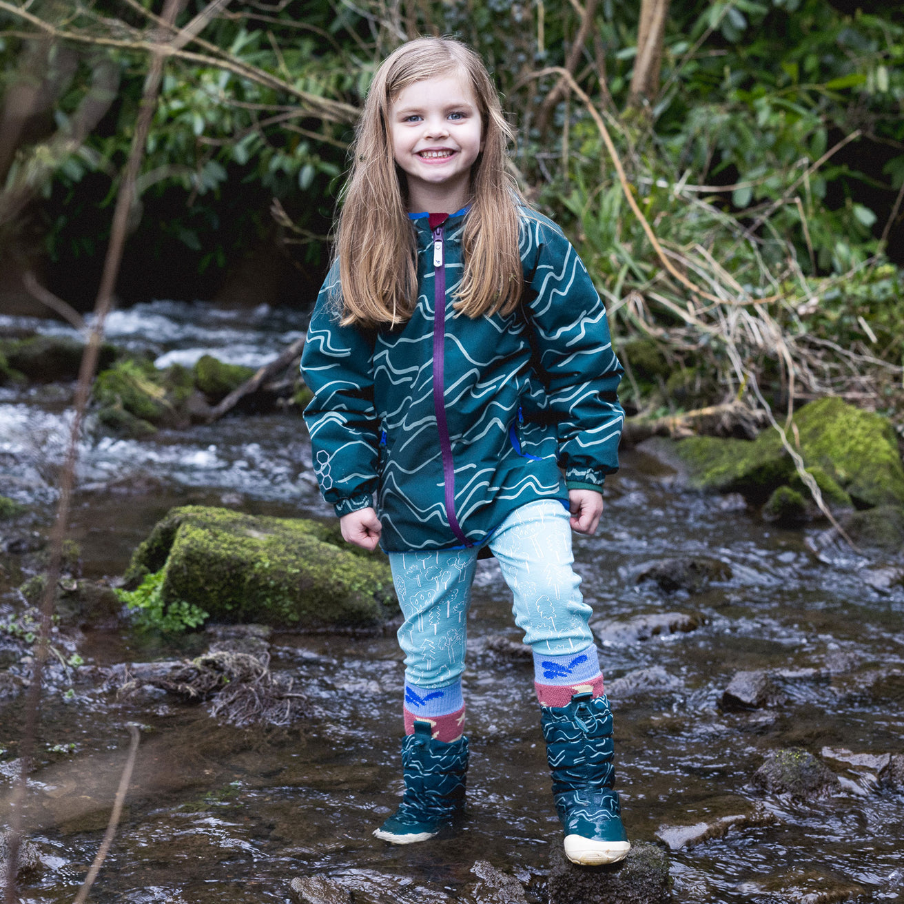Vivobarefoot Tracker Boot Green Mountains Kids - Muddy Puddles