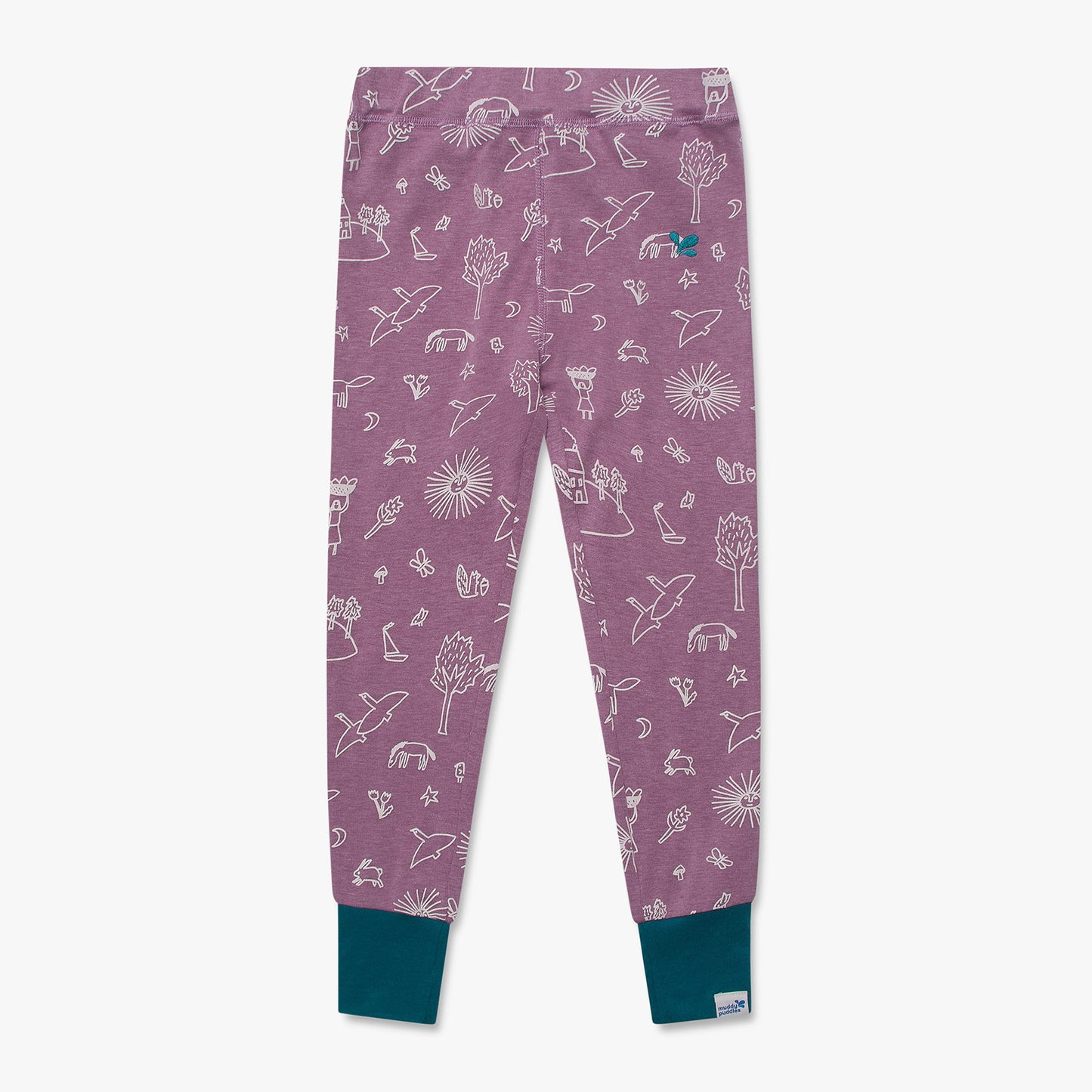 Kids Thermal Leggings Dusty Lilac