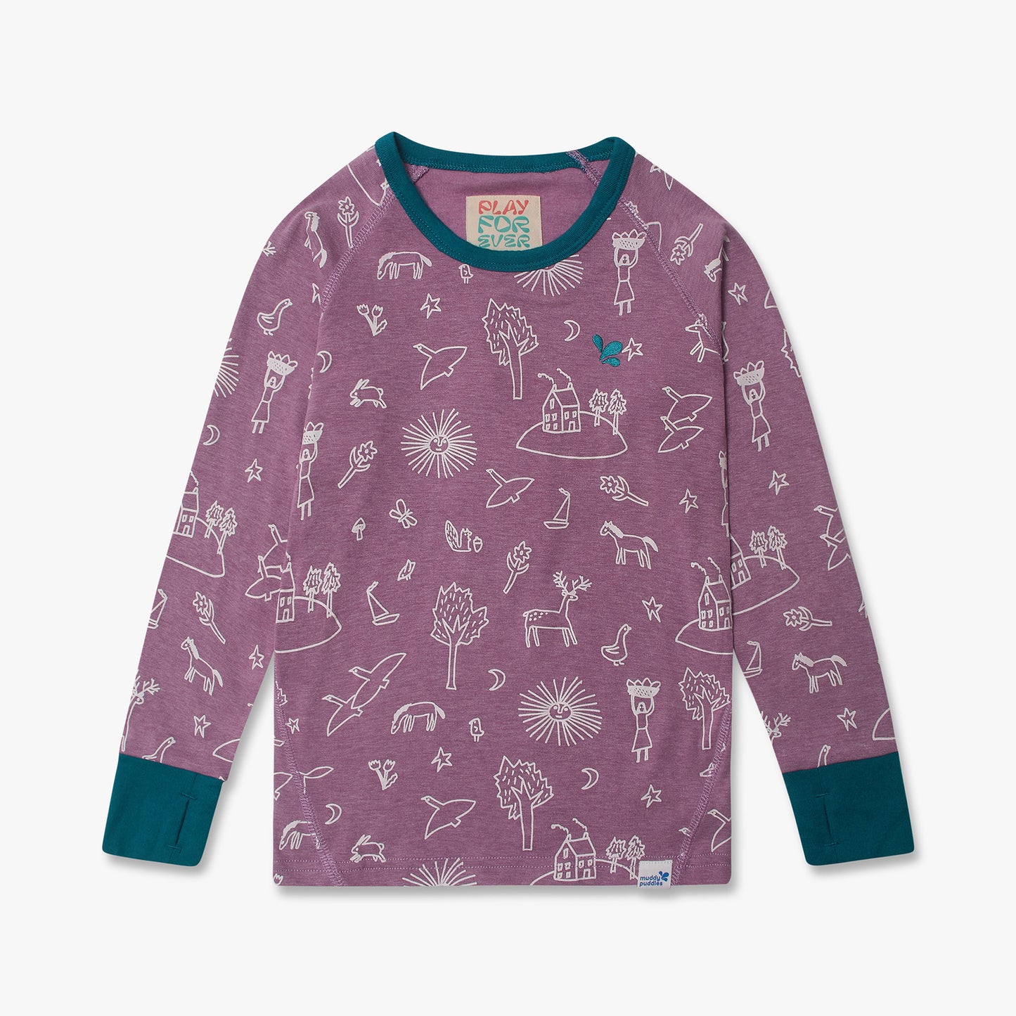 Kids Thermal Top Dusty Lilac