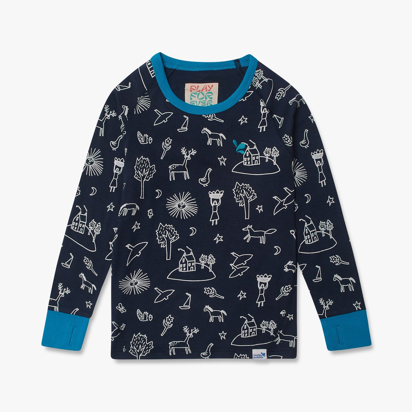 Kids Thermal Top Navy