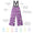 Blizzard Ski Salopettes Lilac Weather with adjustable suspenders feature durable, waterproof fabric, secure pockets, reflective details, and reinforced knees, ideal for children's winter activities.
