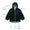 Borg Fleece Jacket Dark Green with ultra-warm double-layer fleece features a yellow zip, navy chest pocket, side pockets, and cosy interior. Made from recycled materials, windproof, and machine washable.