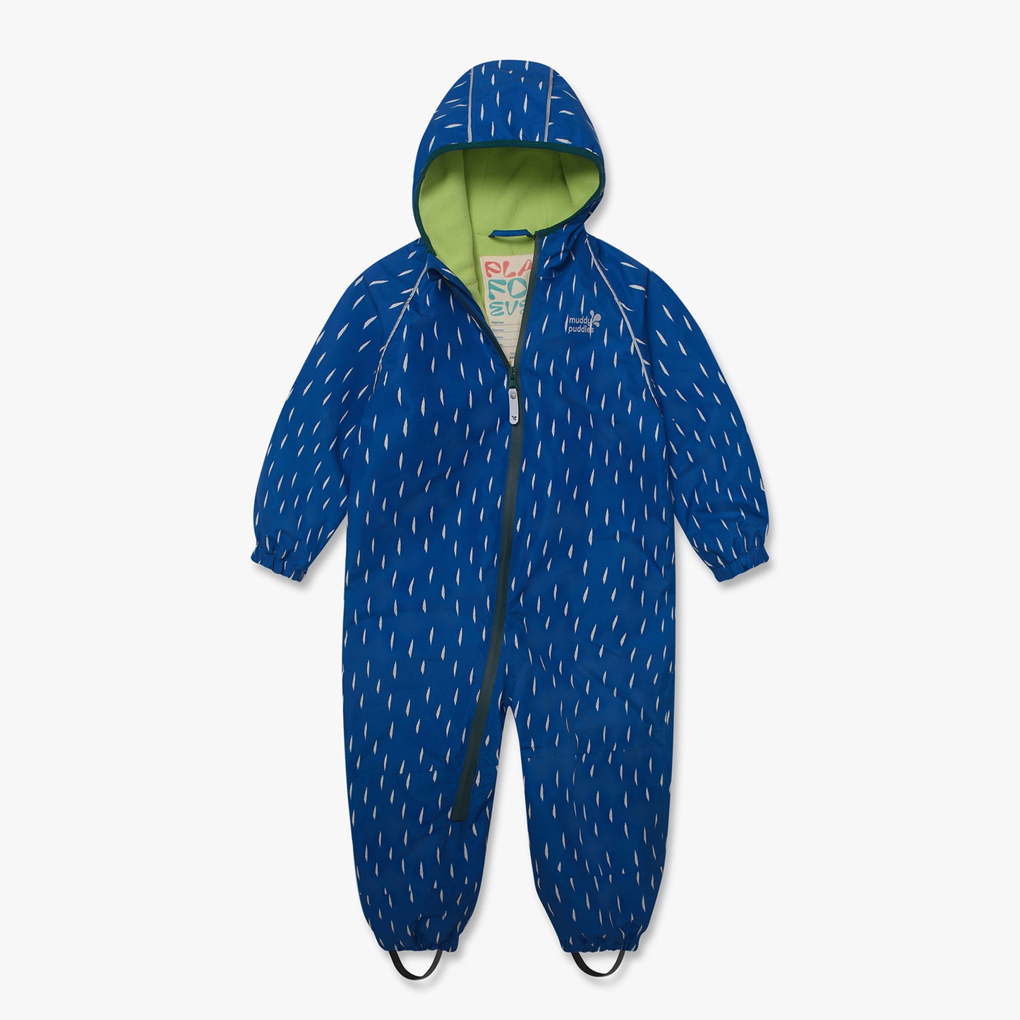 EcoSplash Fleece Lined Waterproof Puddle Suit Blue