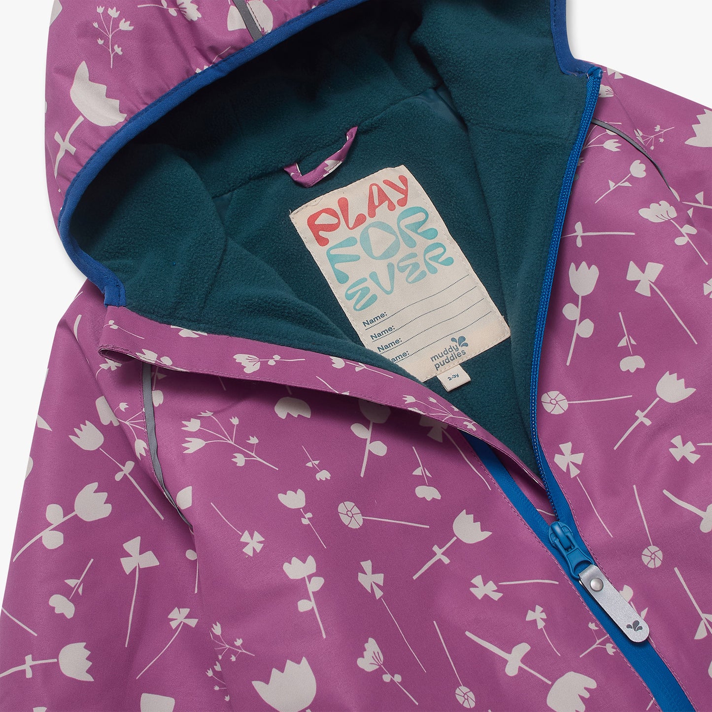 EcoSplash Fleece Lined Waterproof Puddle Suit Pink Floral