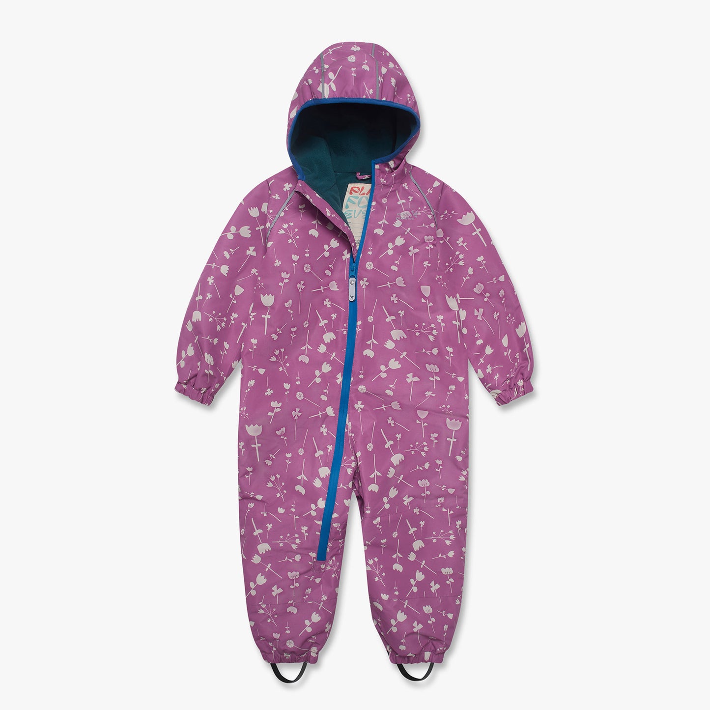 EcoSplash Fleece Lined Waterproof Puddle Suit Pink Floral