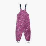 EcoSplash Fleece Lined Waterproof Dungarees Pink Floral