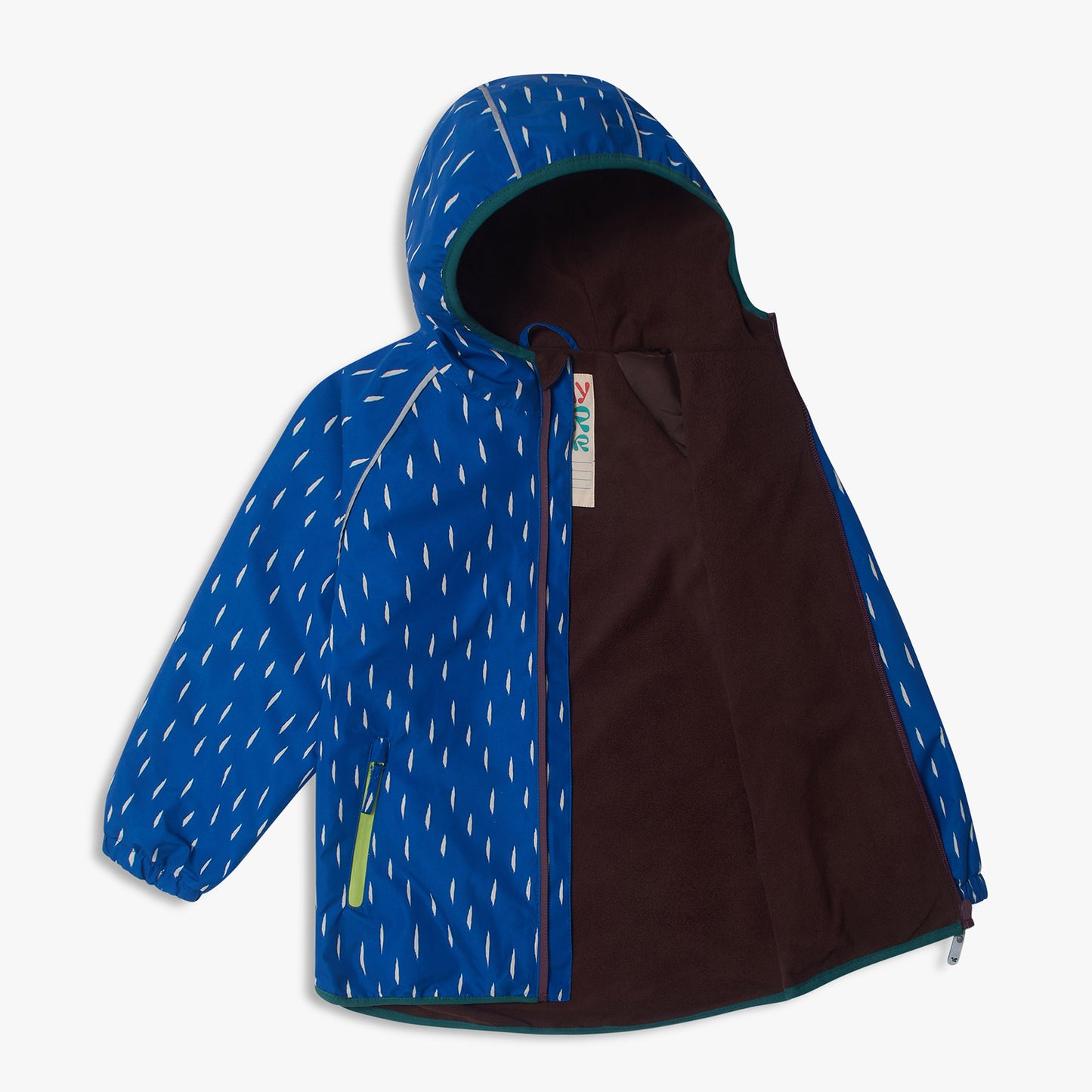 EcoSplash Fleece Lined Waterproof Jacket Blue