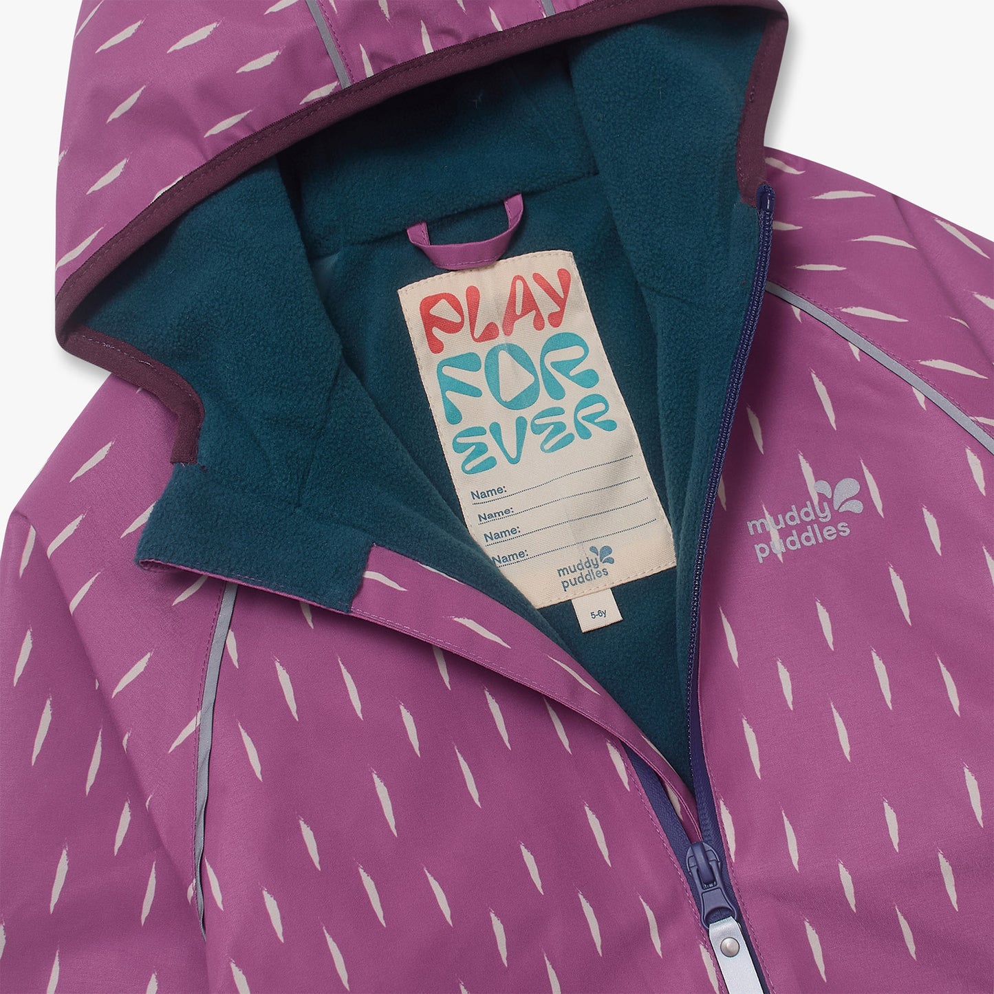 EcoSplash Fleece Lined Waterproof Jacket Pink