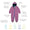 EcoSplash Fleece Lined Waterproof Puddle Suit Pink Floral with BIONIC-FINISH® ECO, taped seams, reflective details, and reinforced knees, designed for children’s outdoor adventures.