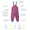 EcoSplash Fleece Lined Waterproof Dungarees Pink Floral, featuring durable buckles, adjustable straps, elastic waist, and breathable, waterproof fabric, perfect for keeping kids dry and comfortable outdoors.
