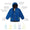 EcoSplash Fleece Lined Waterproof Jacket Blue with super-soft fleece lining, taped seams, BIONIC-FINISH® ECO coating, reflective details, and recycled fabric, ensuring durability and waterproof protection.
