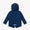 Waterproof Parka Navy for children, featuring a faux fur-trimmed hood and long sleeves, with muddy puddles branding near the hem. Ideal for wet weather adventures.