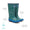 Puddlestomper Wellies Green, featuring durable rubber, reflective strip, padded insoles, grippy soles, and waterproof design. Ideal for adventurous kids in any weather.