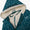 3 in 1 Waterproof Scampsuit Green features a teal-green outer shell with a white dash pattern, cream-white faux-shearling lining, central zipper, snap closures, and hanging loop.