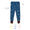 Kids Thermal Leggings Blue with doodle prints, featuring soft, warm, wickable fabric, and brushed inside. Highlighted for breathability, machine washability, and soft fabric.