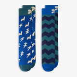 Puddlestomper Twin Pack Socks Green Blue