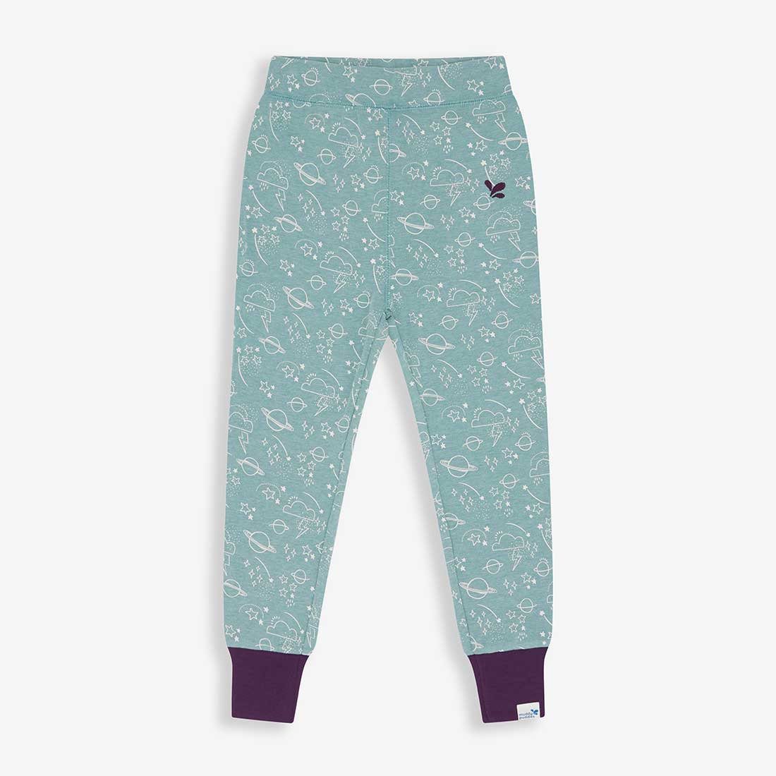 Kids Thermal Leggings Green Sage