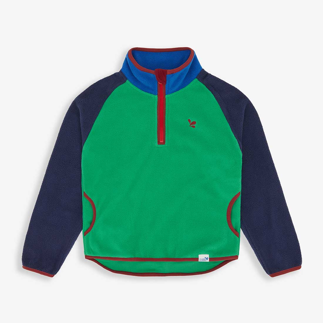 Half Zip Polar Fleece Top Green