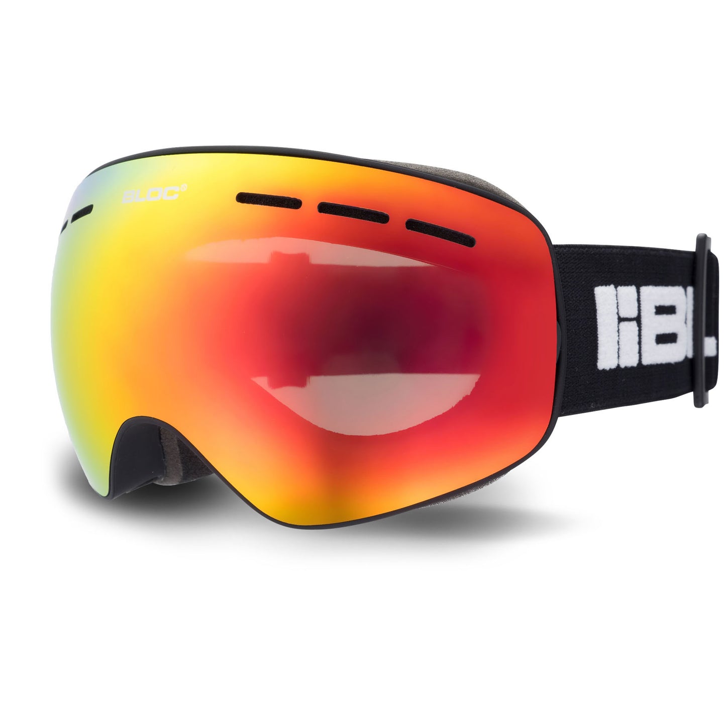Bloc Moon Ski Goggles Black Frame Red