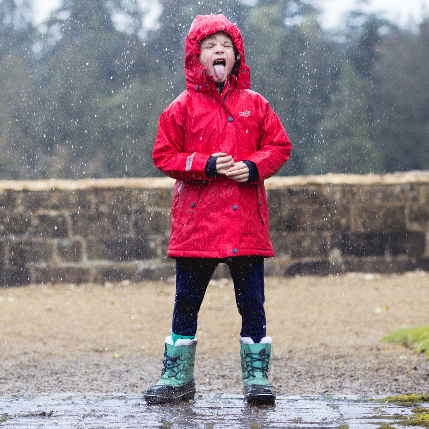 Puddleflex Waterproof Fleece Lined Jacket Red