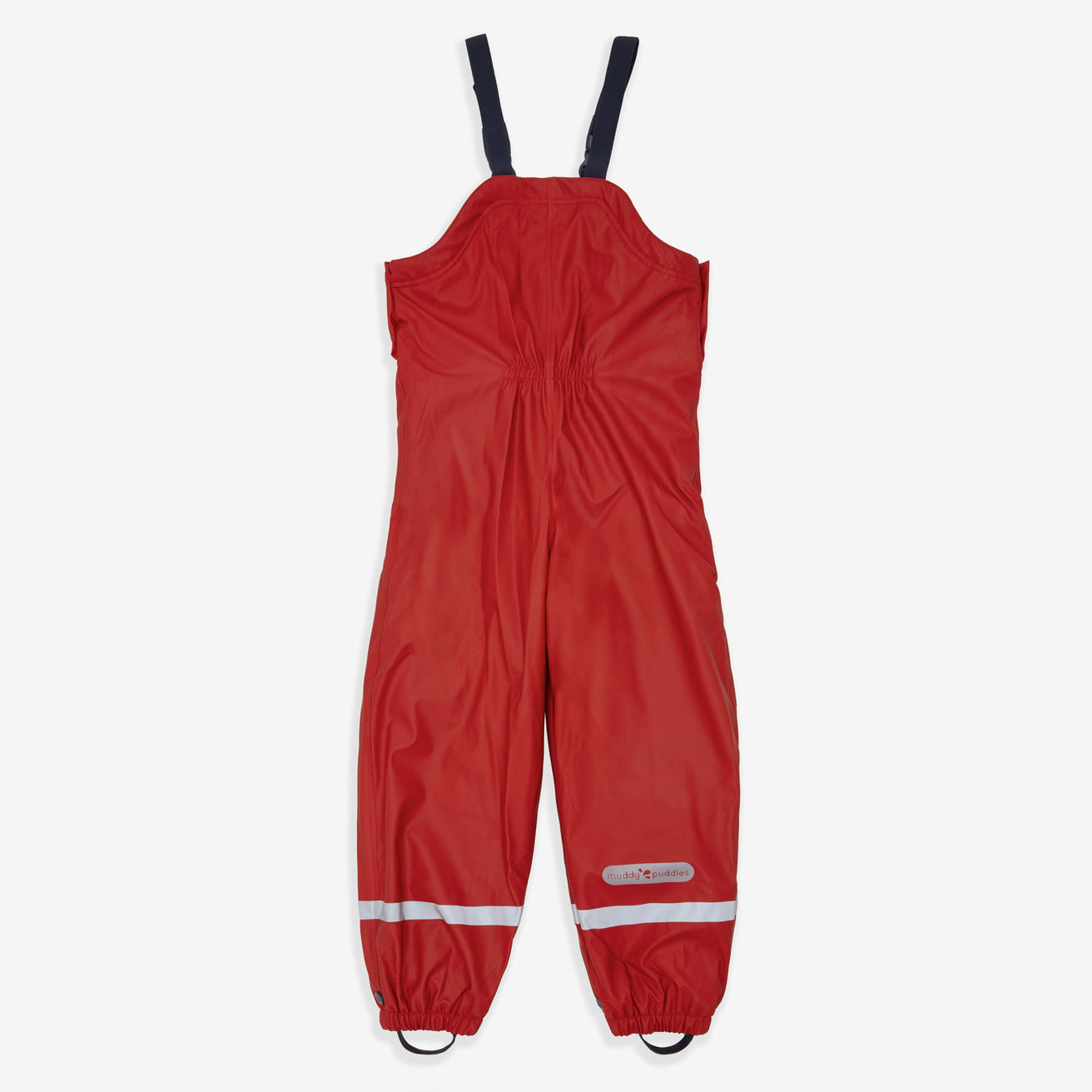 Puddleflex Waterproof Fleece Lined Dungarees Red Kids - Muddy Puddles