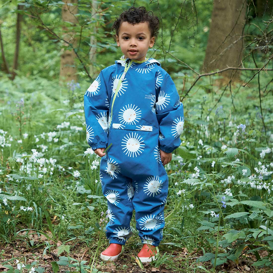 EcoLight Lightweight Puddle Suit Blue Muddy Puddles Children s Waterproofs