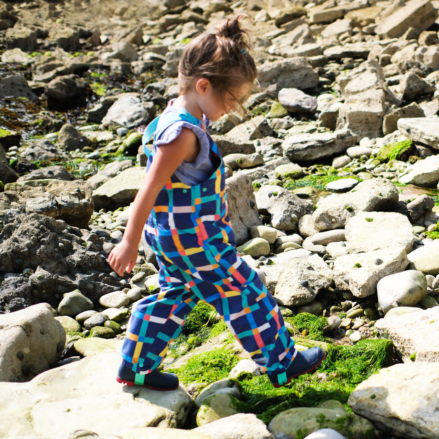 EcoLight Waterproof Dungarees Multi Check