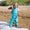 EcoLight Waterproof Dungarees Green Raindrops