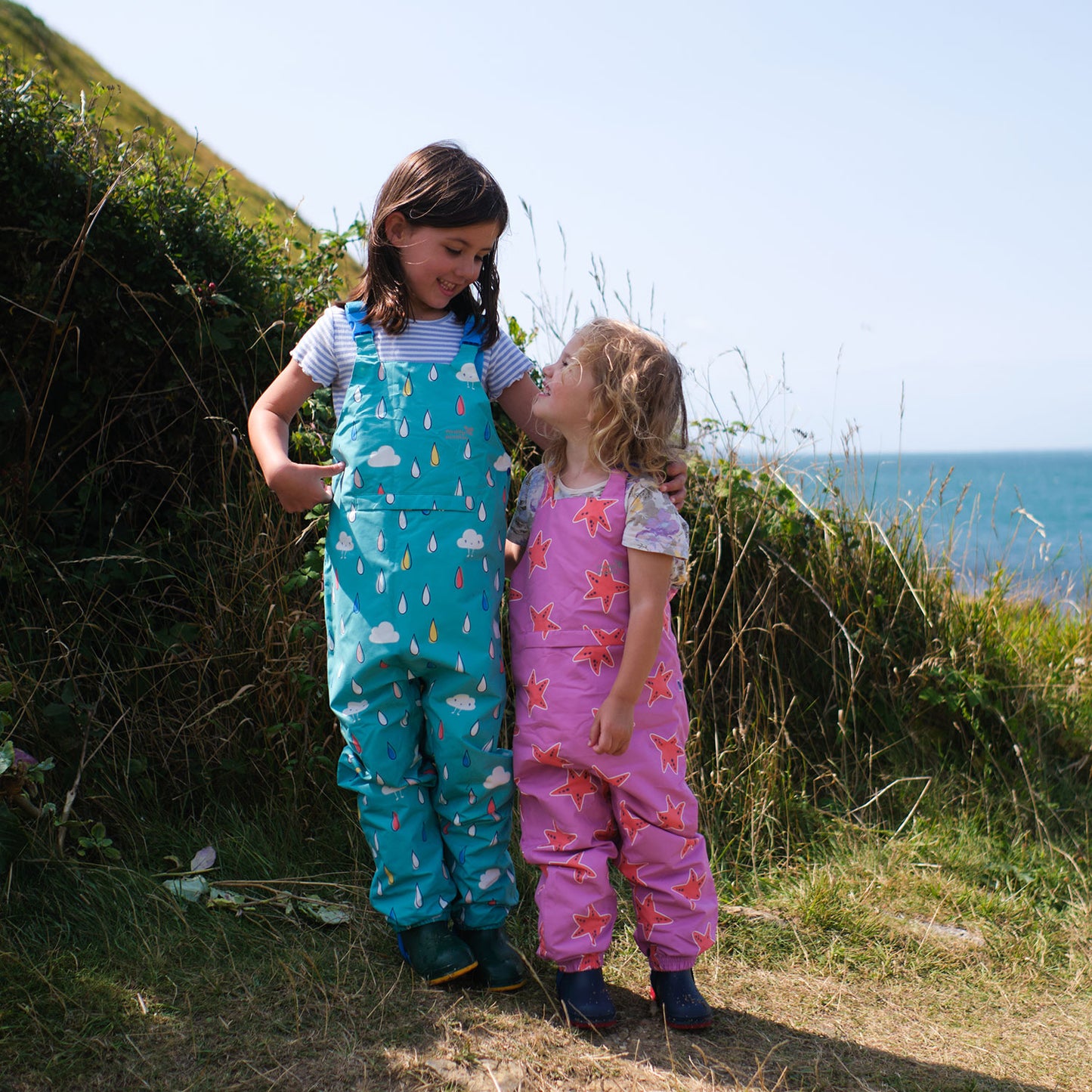 EcoLight Waterproof Dungarees Pink Starfish