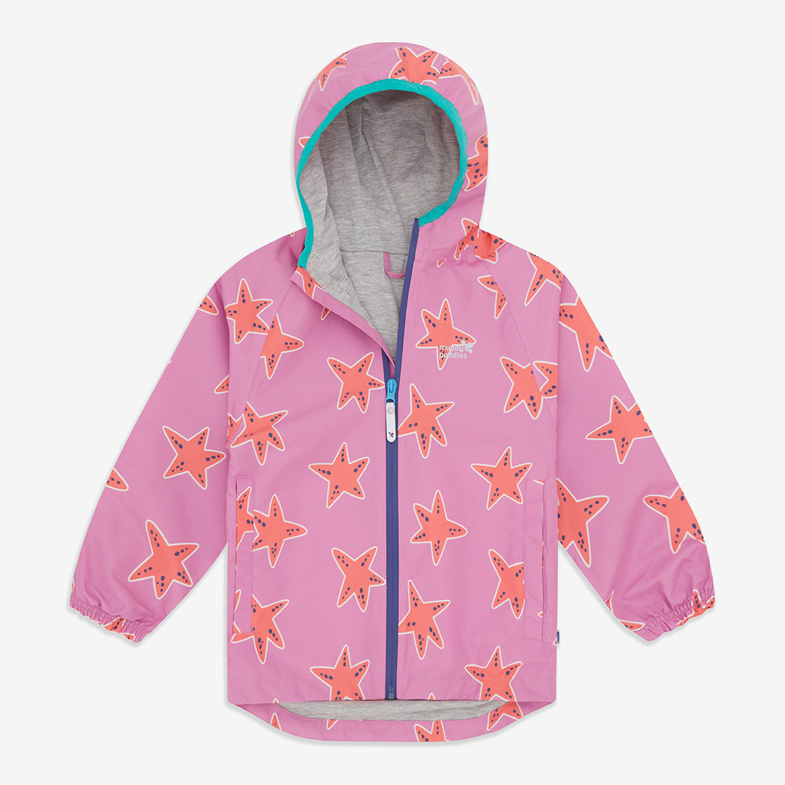 EcoLight Lightweight Waterproof Jacket Pink Starfish