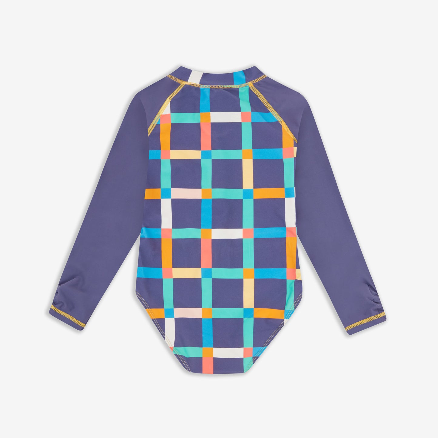 UV Protective Long Sleeve Swimsuit Multi Check