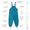 EcoLight Waterproof Dungarees Green Snake with adjustable straps, elasticated waist, and stirrups. Features include breathable, windproof recycled fabric with taped seams and eco-friendly waterproof coating.