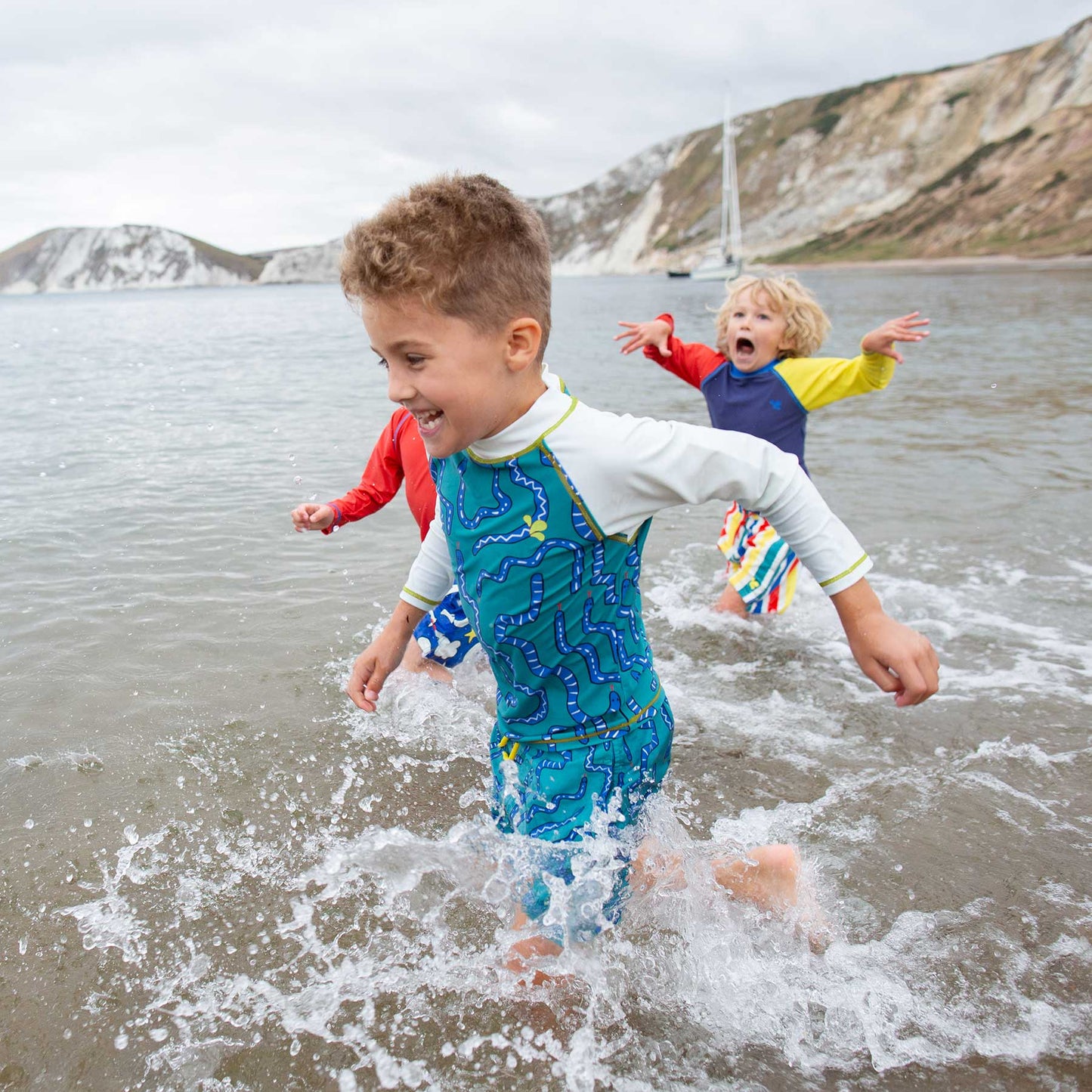 UV Protective Rash Vest Green Snake