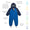 Waterproof Softshell Puddle Suit Blue by Muddy Puddles, featuring a pop-off hood, reflective detailing, sturdy zip, and eco-friendly, breathable, waterproof fabric for adventurous children.