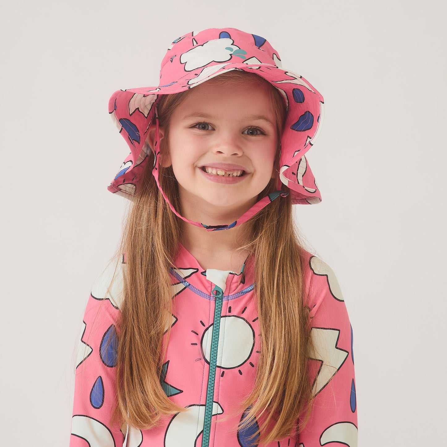 UV Protective Sun Hat Pink Weather