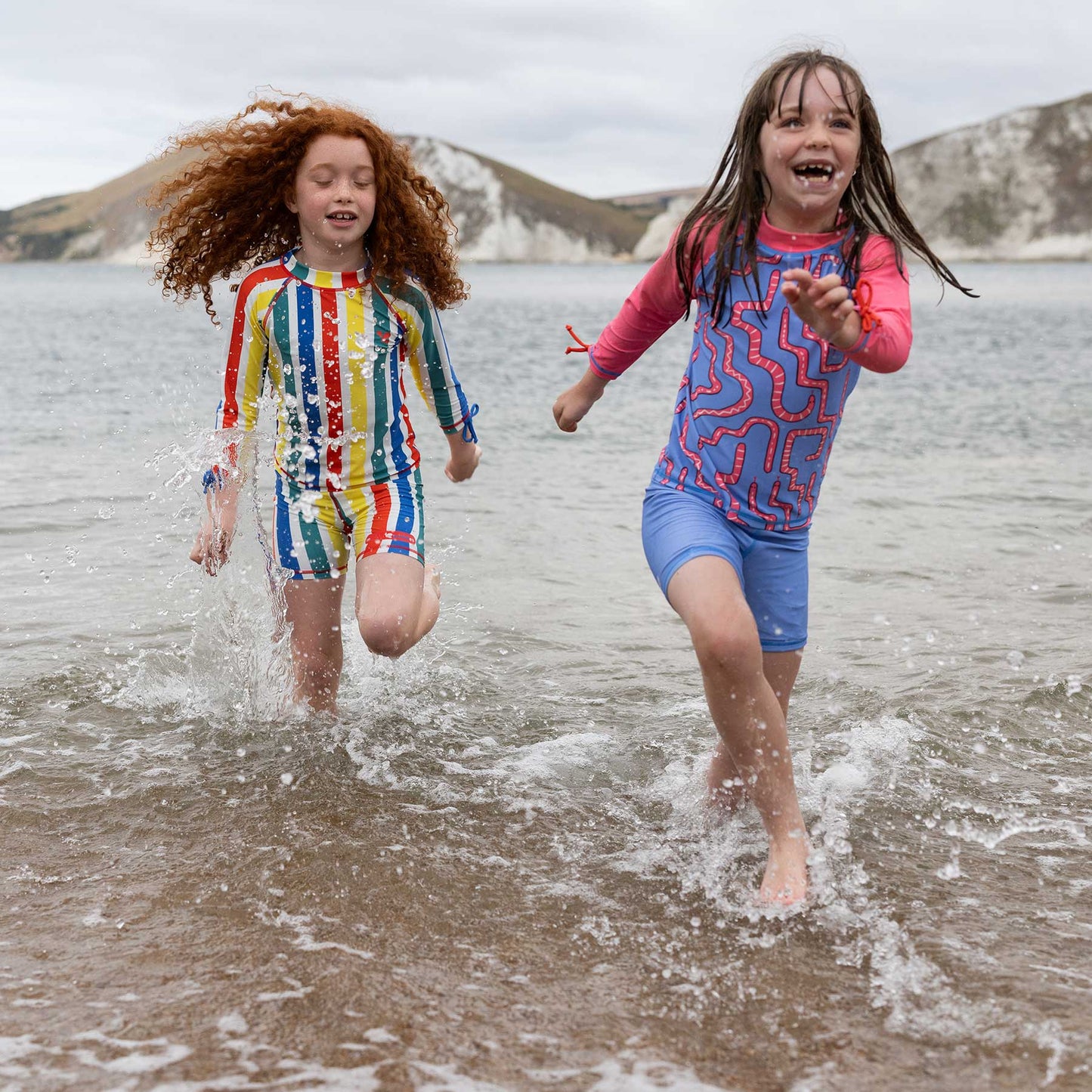 UV Protective Surf Set Pink Snake