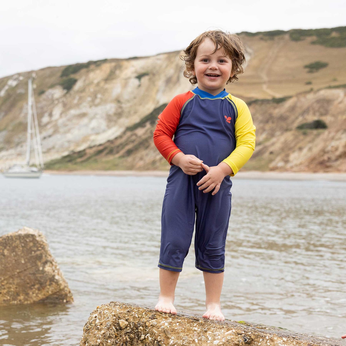 UV Protective Surf Suit Navy Colourblock