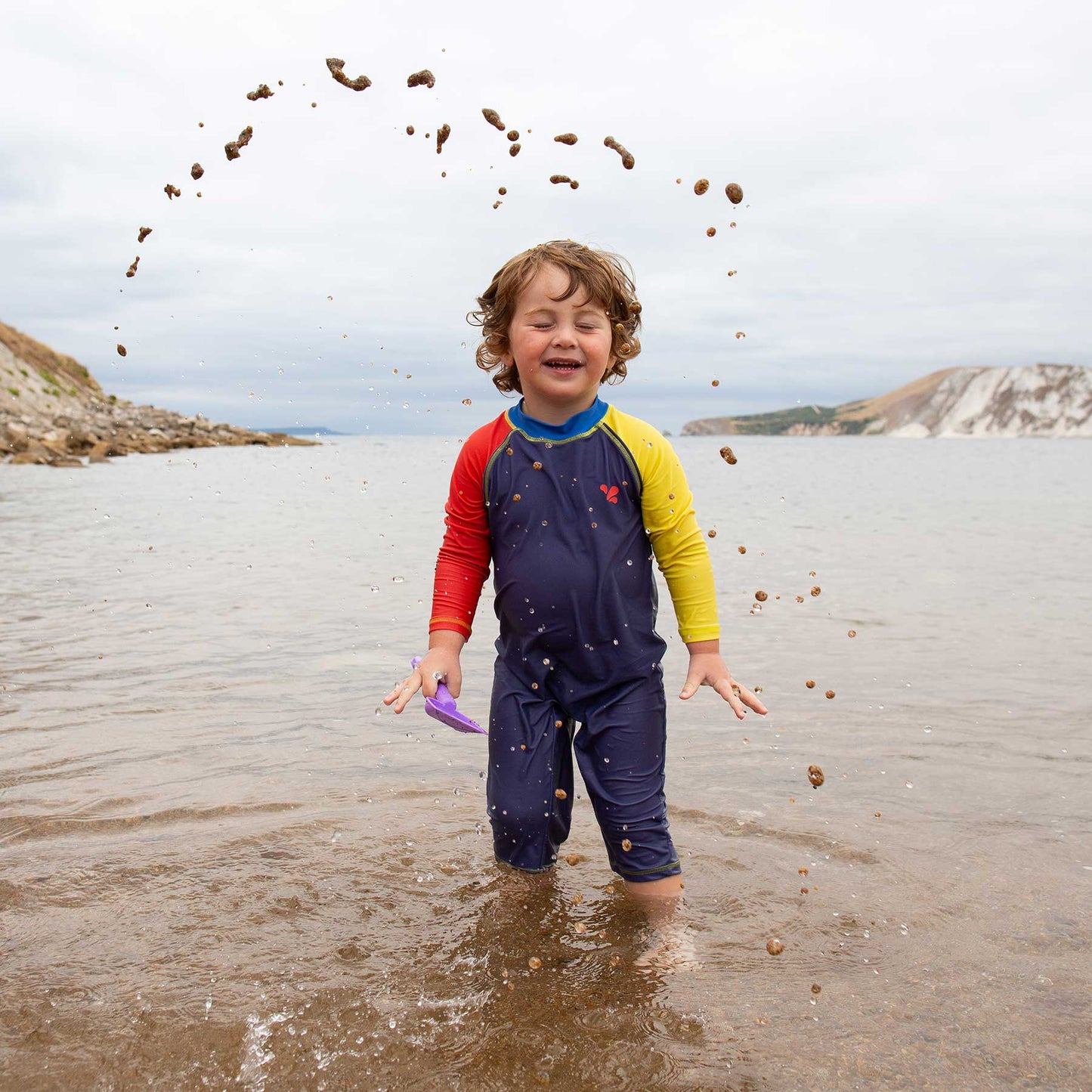 UV Protective Surf Suit Navy Colourblock