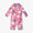 UV Protective Surf Suit Pink Weather: Children's long-sleeve, sunsafe swim suit with playful weather-themed print, offering UPF 50+ protection and comfort for outdoor adventures.