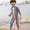 UV Protective Surf Suit Multi Stripe