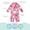 UV Protective Surf Suit Pink Weather features a bright pink print with celestial motifs, high neckline, long sleeves, quick-dry recycled fabric, and easy back zip.