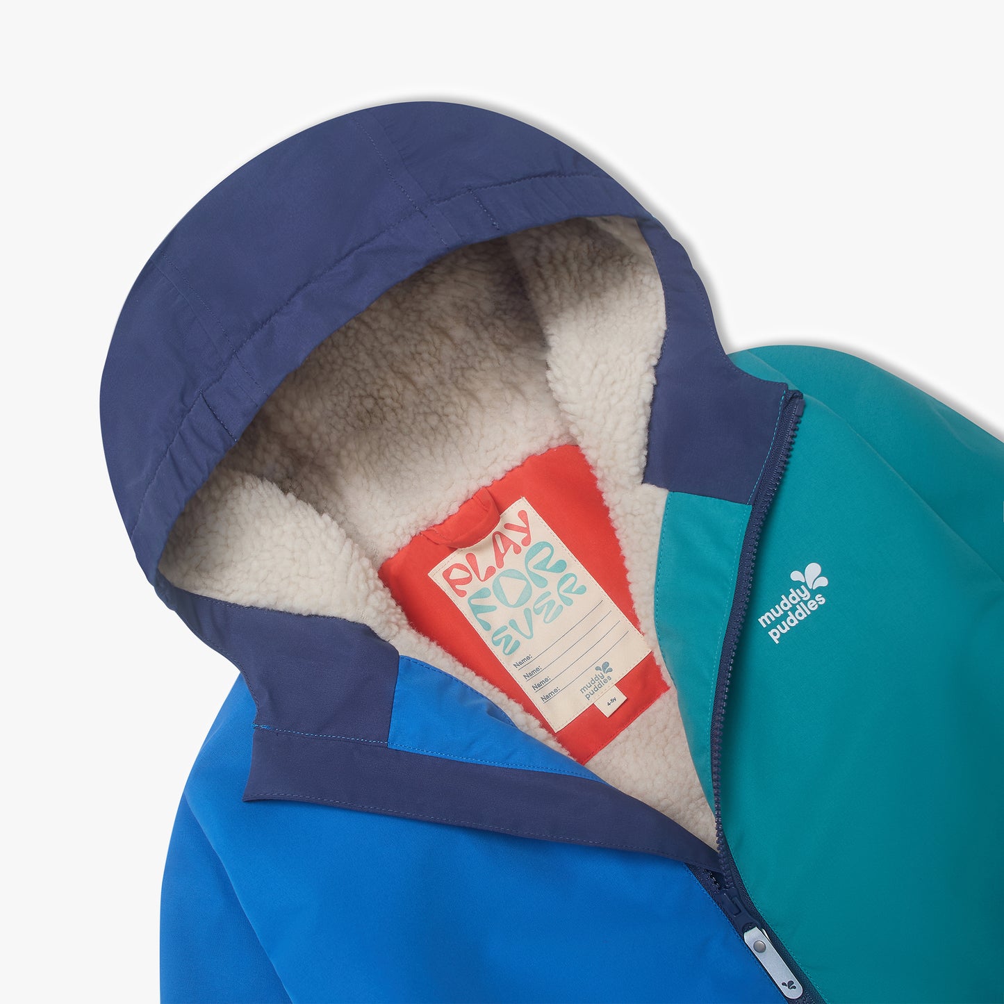 Waterproof Changing Robe Blue Colourblock