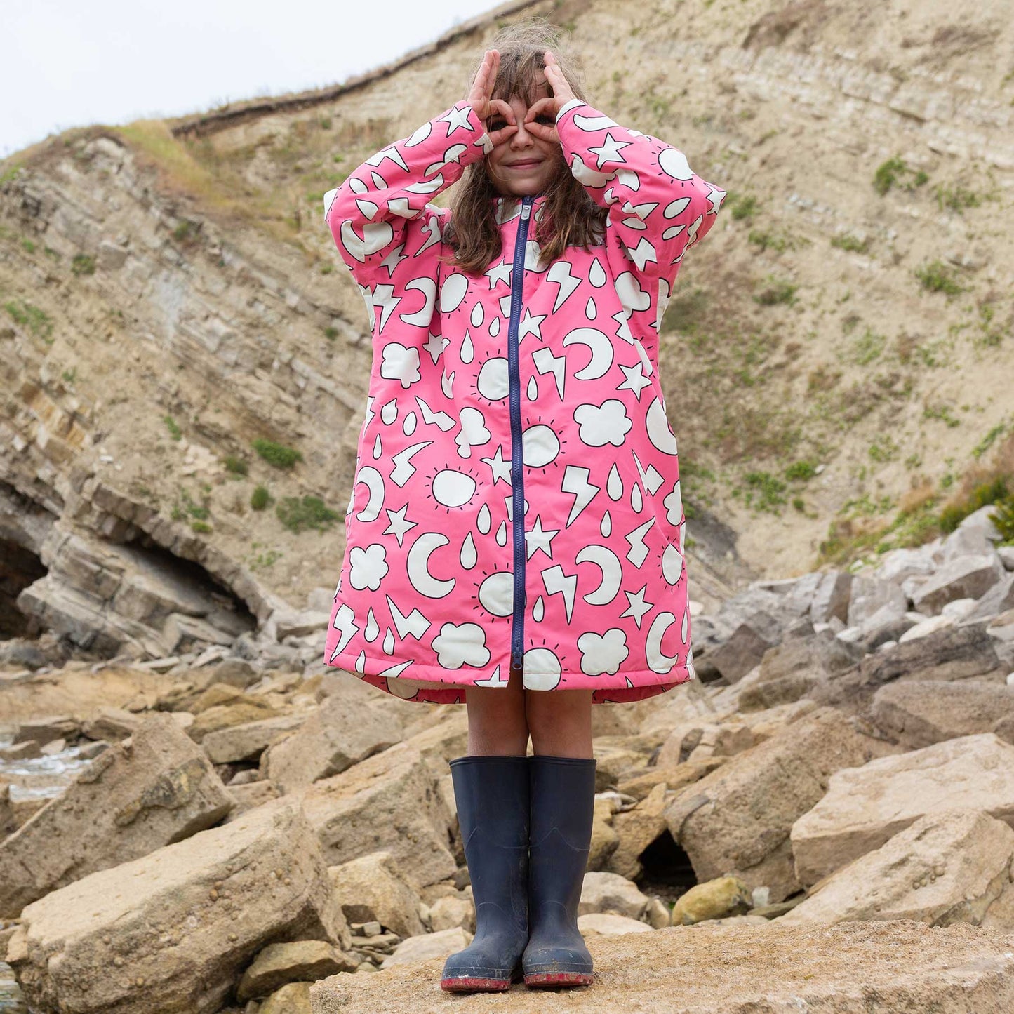 Waterproof Changing Robe Pink Weather