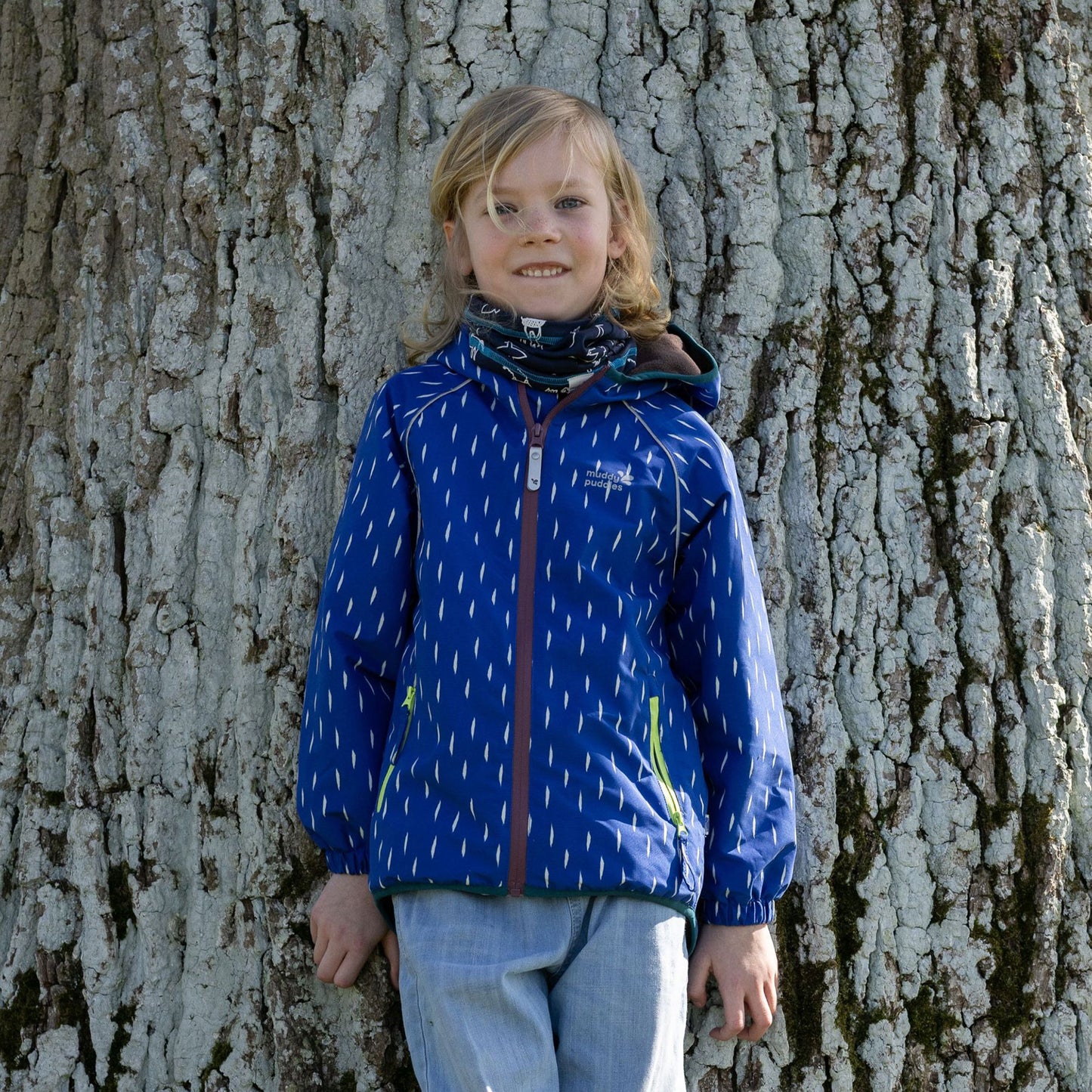 EcoSplash Fleece Lined Waterproof Jacket Blue