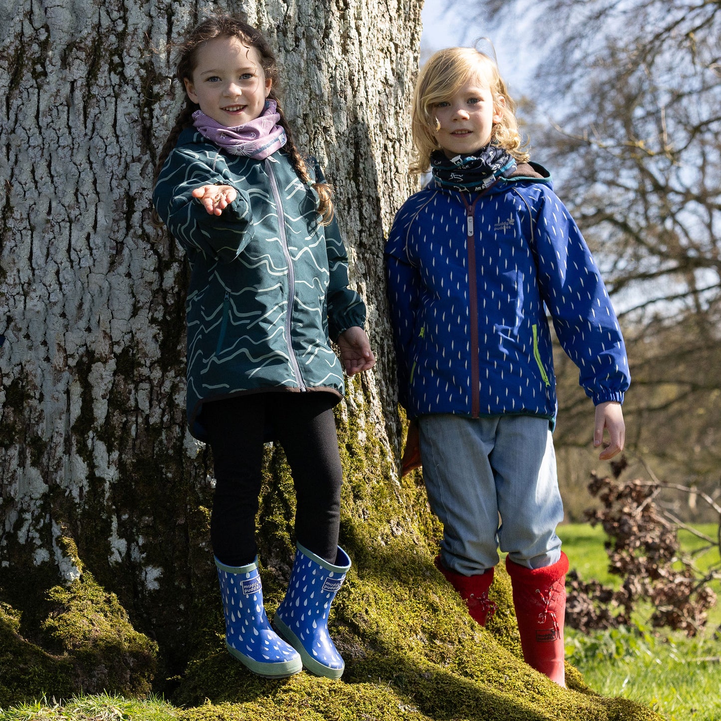 EcoSplash Fleece Lined Waterproof Jacket Blue